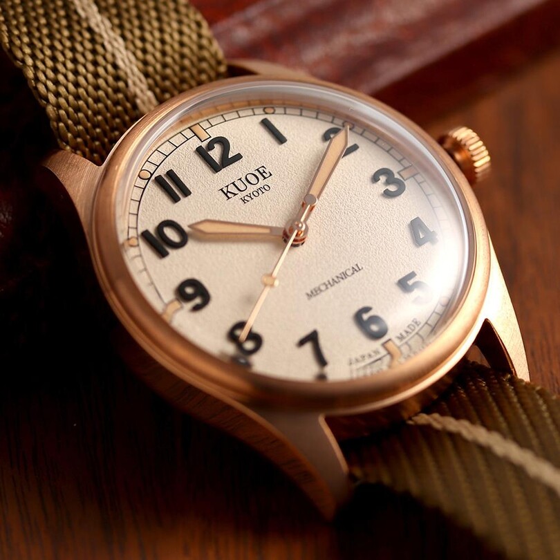 KUOE OLD SMITH OS90002BZ-ND-IV-KB-LARGE Kurmalı (Seiko NH38 Mekanizmalı) Erkek Kol Saati - Thumbnail