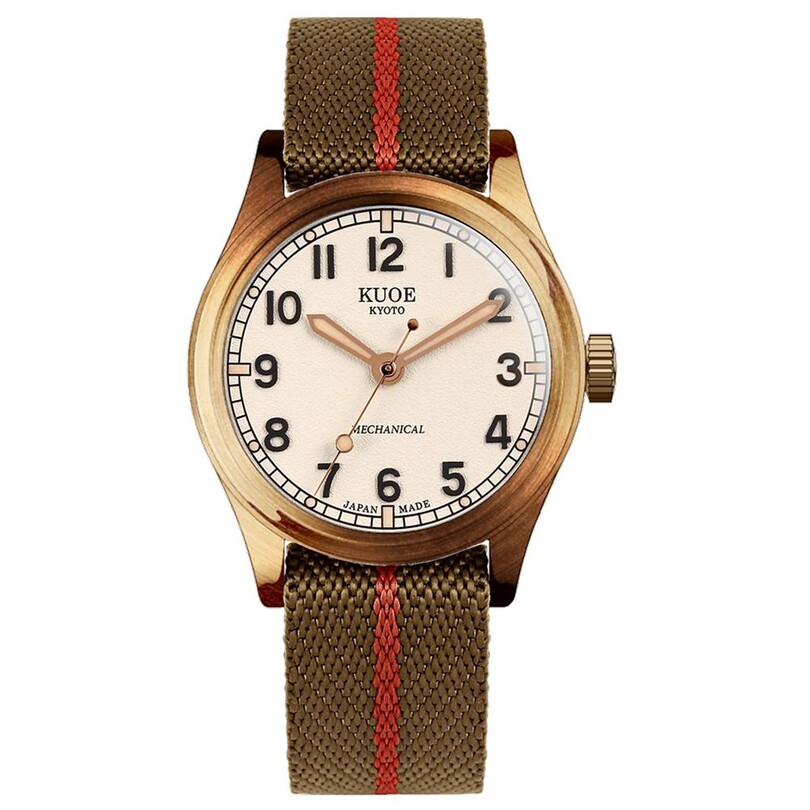 KUOE - KUOE OLD SMITH OS90002BZ-ND-IV-KR-LARGE Kurmalı (Seiko NH38 Mekanizmalı) Erkek Kol Saati