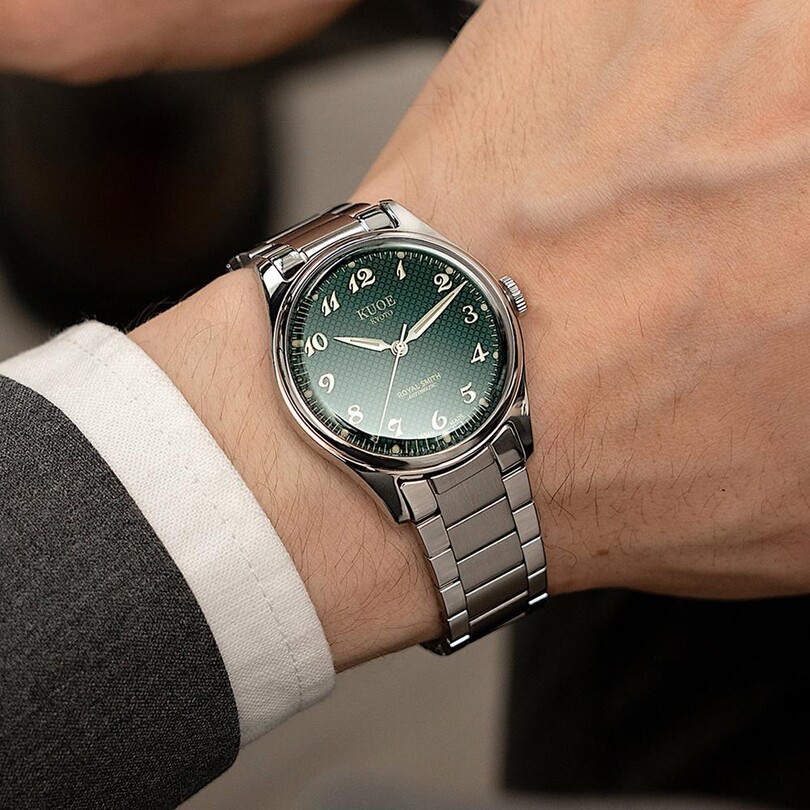 KUOE ROYAL SMITH RS90006BG-SV-GR Otomatik (Citizen Miyota 9030 Mekanizmalı) Erkek Kol Saati - Thumbnail