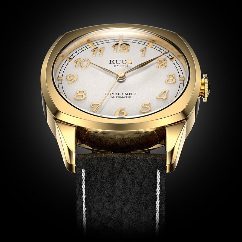 KUOE ROYAL SMITH RS90008-GD-GD Otomatik (Citizen Miyota 9030 Mekanizmalı) Erkek Kol Saati - Thumbnail