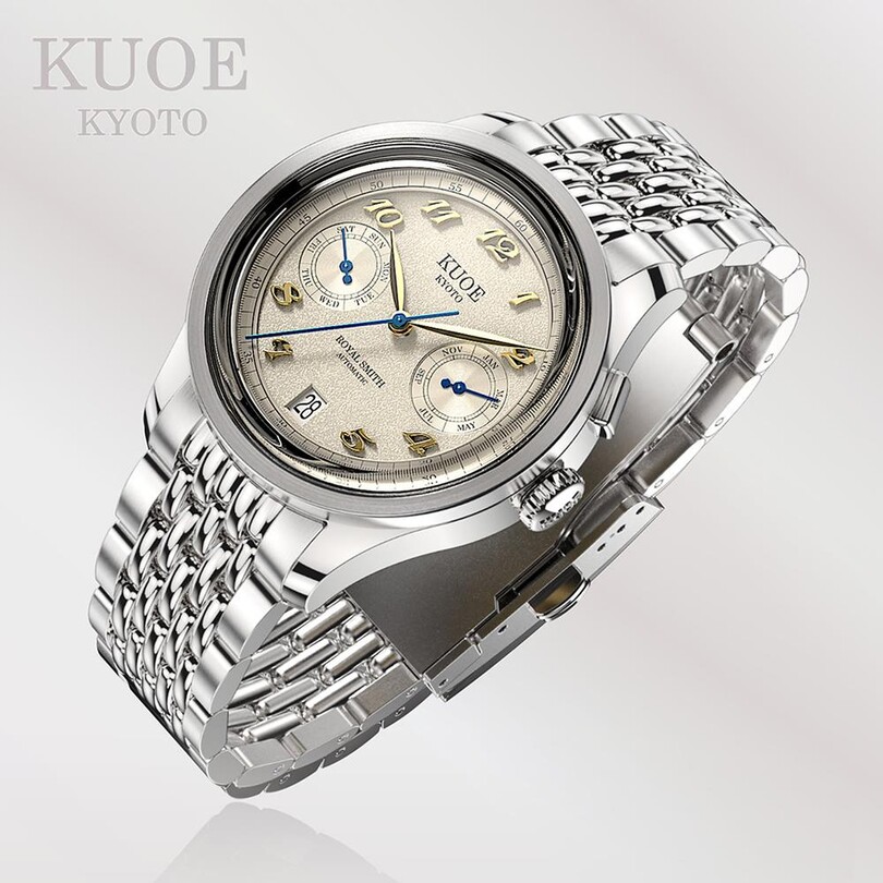KUOE ROYAL SMITH RS90010-IV-GRAINY-BOR-EX Otomatik (Citizen Miyota 9122 Mekanizmalı) Erkek Kol Saati - Thumbnail