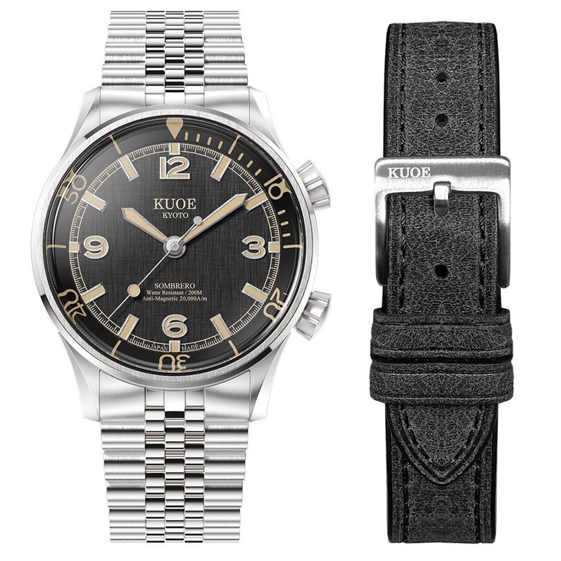 KUOE - KUOE SOMBRERO SM90011-BK-JUBILEE Otomatik (Citizen Miyota 9030 Mekanizmalı) Erkek Kol Saati