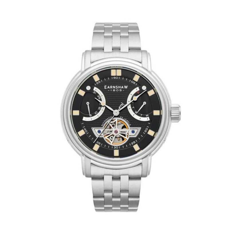 LONGCASE DUAL RETROGRADE OPEN HEART ES-8184-11 Otomatik Erkek Kol Saati - Thumbnail