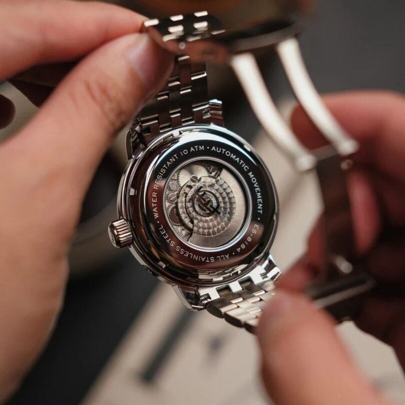 LONGCASE DUAL RETROGRADE OPEN HEART ES-8184-11 Otomatik Erkek Kol Saati - Thumbnail