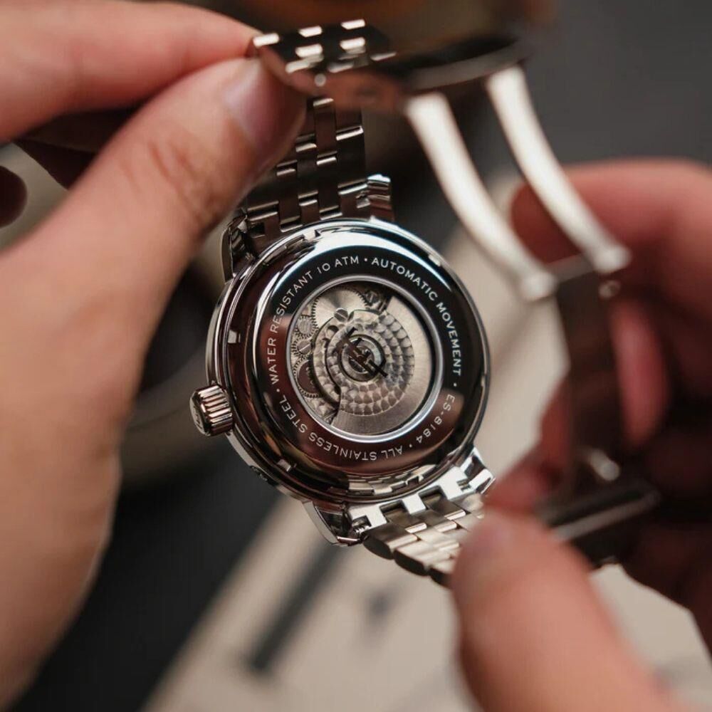 LONGCASE DUAL RETROGRADE OPEN HEART ES-8184-11 Otomatik Erkek Kol Saati