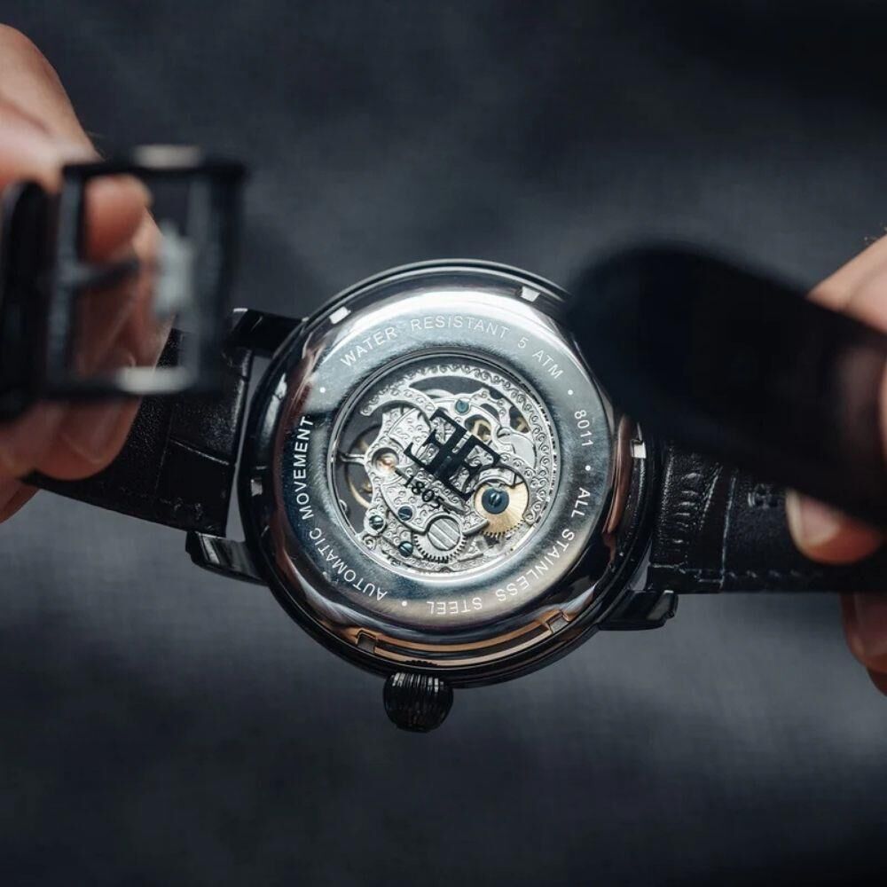 LONGCASE GRANDE SKELETON ES-8011-08 Otomatik Erkek Kol Saati 