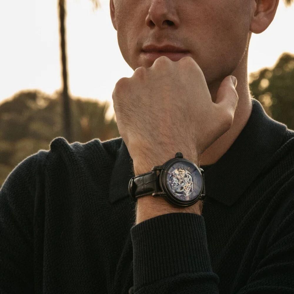 LONGCASE GRANDE SKELETON ES-8011-08 Otomatik Erkek Kol Saati 