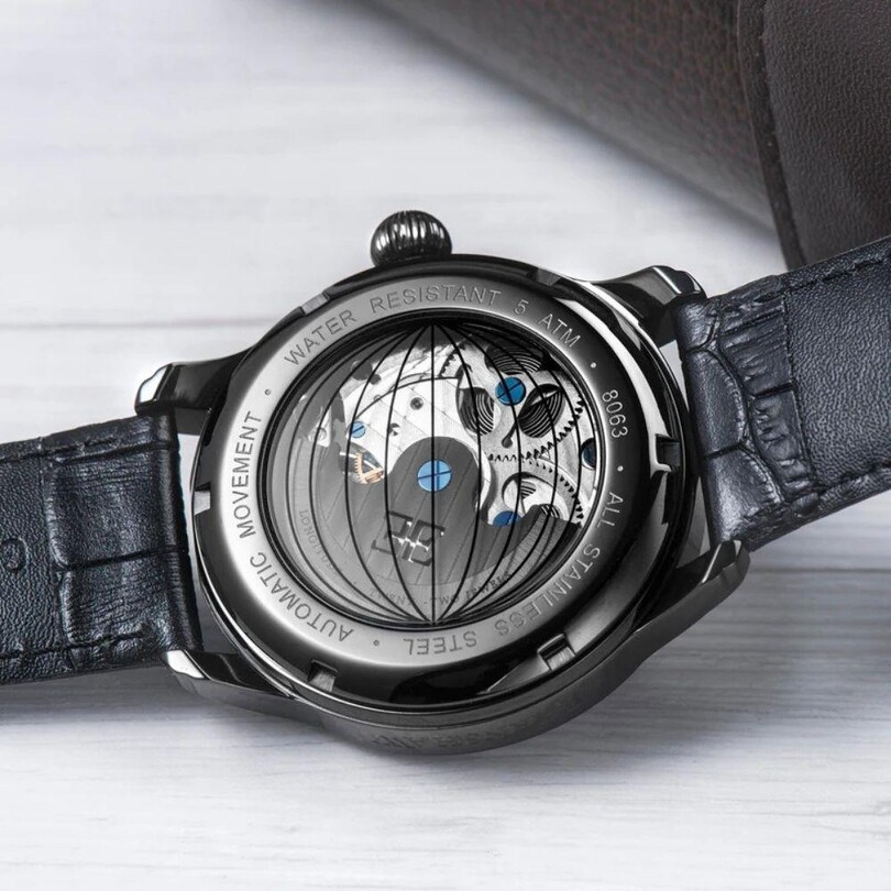 LONGITUDE SHADOW DUAL TIME ES-8063-01 Otomatik Erkek Kol Saati - Thumbnail