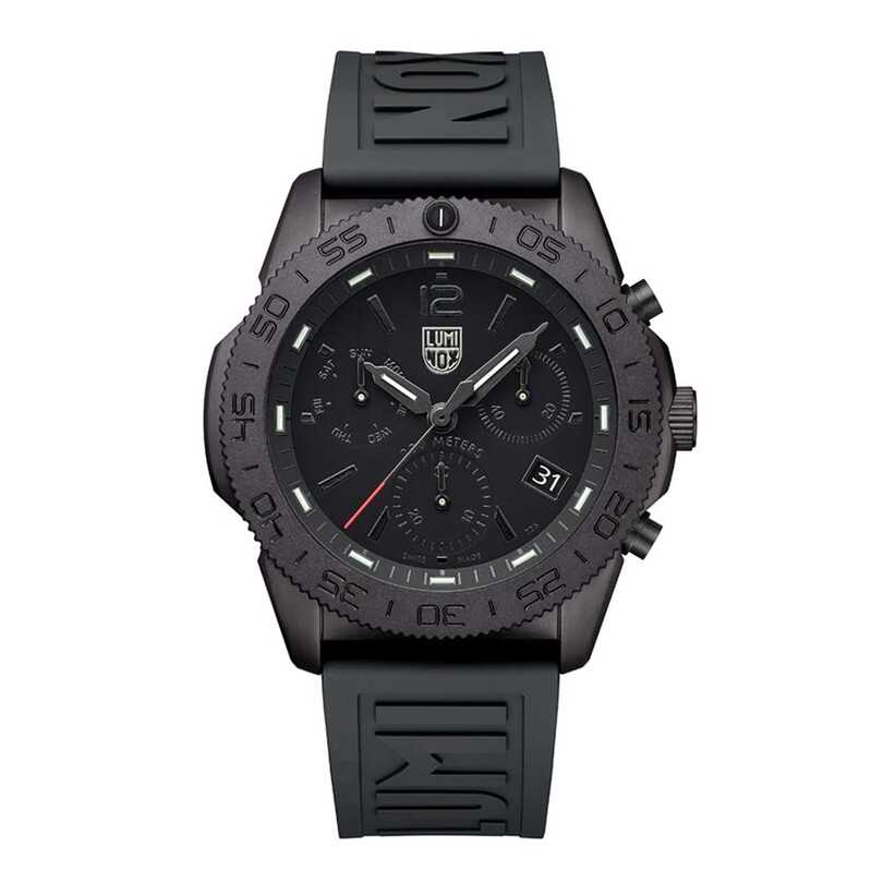 LUMINOX - LUMINOX XS.3141.BO.1 PACIFIC DIVER CHRONOGRAPH (İsviçre Üretimi Ronda Z60 Mekanizmalı) Erkek Kol Saati