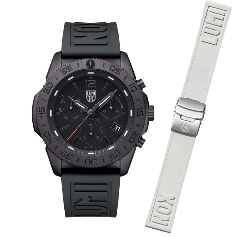 XS.3141.BO.1.SET PACIFIC DIVER CHRONOGRAPH 3140 (İsviçre Üretimi Ronda Z60 Mekanizmalı) Erkek Kol Saati - Thumbnail