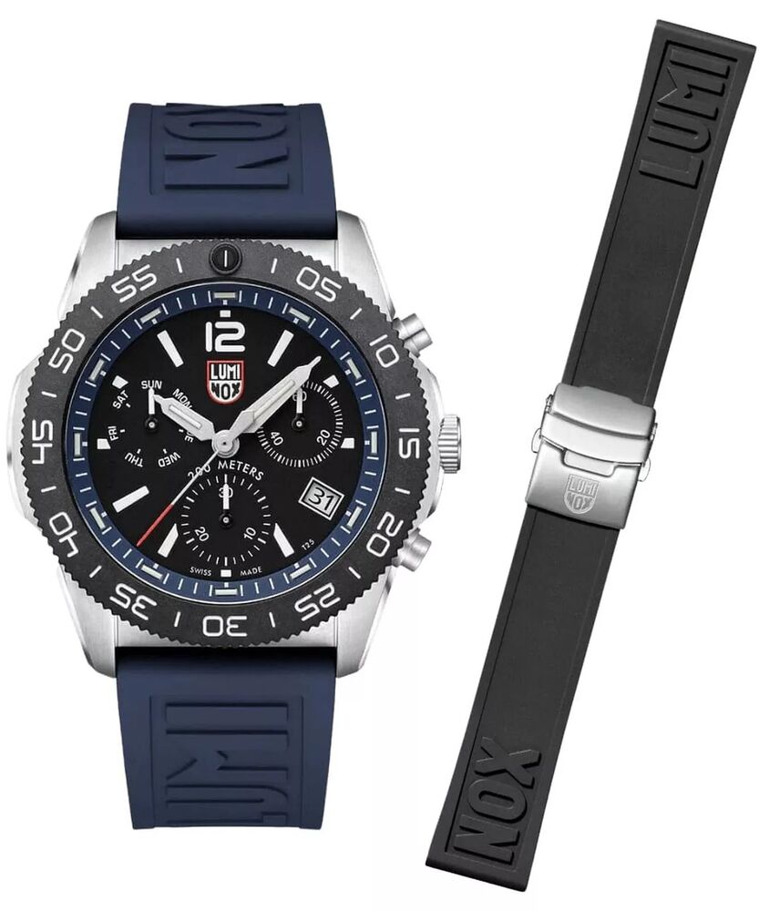 XS.3143.SET PACIFIC DIVER CHRONOGRAPH 3140 (İsviçre Üretimi Ronda Z60 Mekanizmalı) Erkek Kol Saati