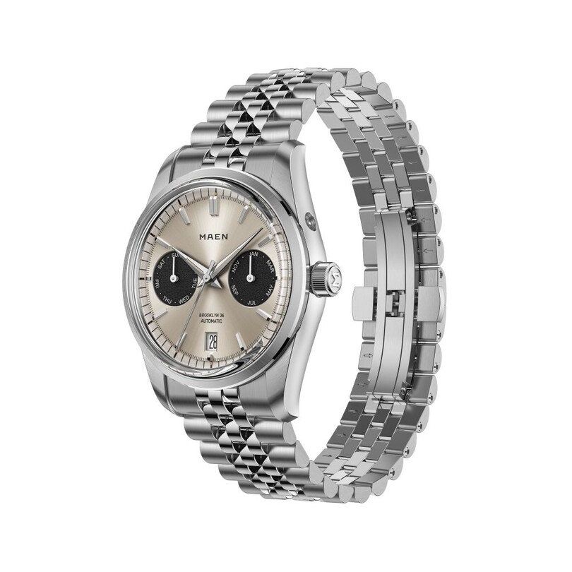 MAEN BROOKLYN 36 M5.1.2 Otomatik (Japon Citizen Premium Miyota 9122 Triple Date Mekanizmalı) Erkek Kol Saati - Thumbnail