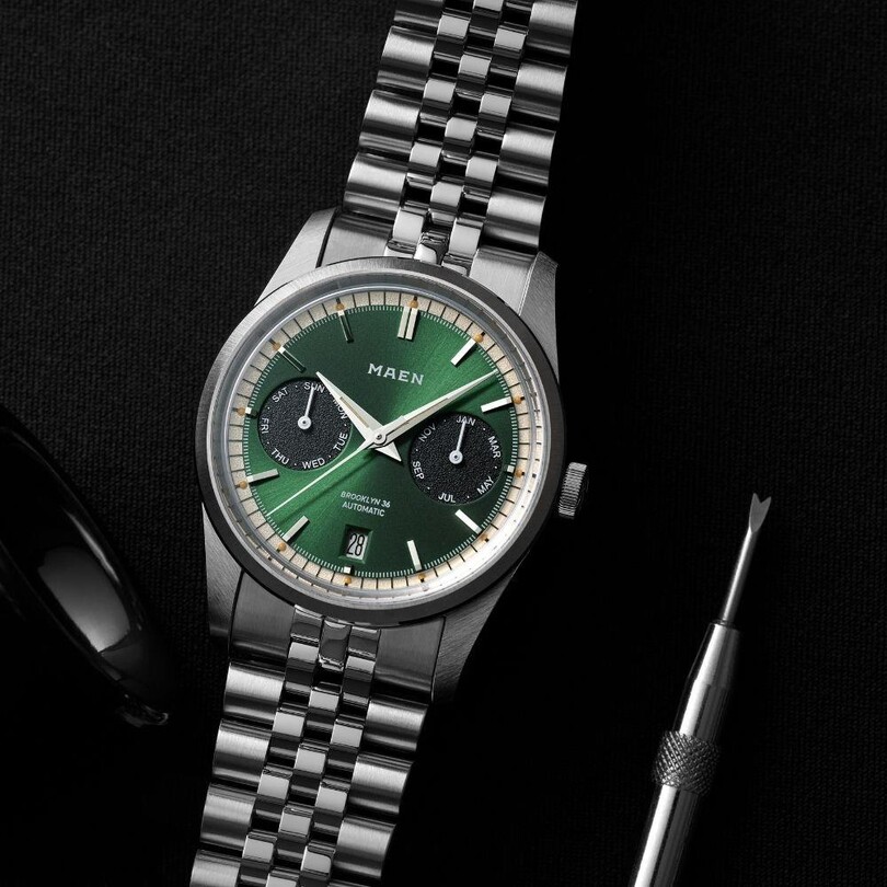 MAEN BROOKLYN 36 M5.1.5 Otomatik (Japon Citizen Premium Miyota 9122 Triple Date Mekanizmalı) Erkek Kol Saati - Thumbnail