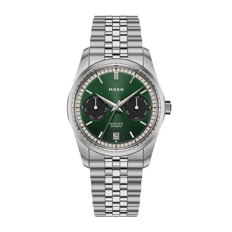 MAEN - MAEN BROOKLYN 36 M5.1.5 Otomatik Erkek Kol Saati (Japon Citizen Premium Miyota 9122 Triple Date Mekanizmalı) Erkek Kol Saati