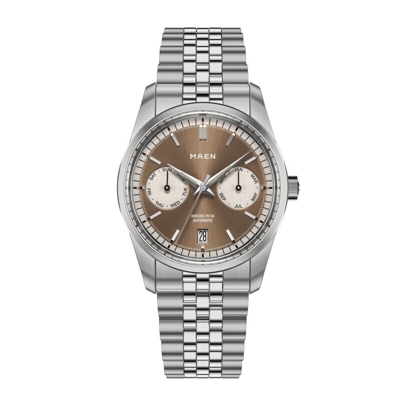 MAEN BROOKLYN 36 M5.1.6.SET Otomatik (Japon Citizen Premium Miyota 9122 Triple Date Mekanizmalı) Erkek Kol Saati - Thumbnail