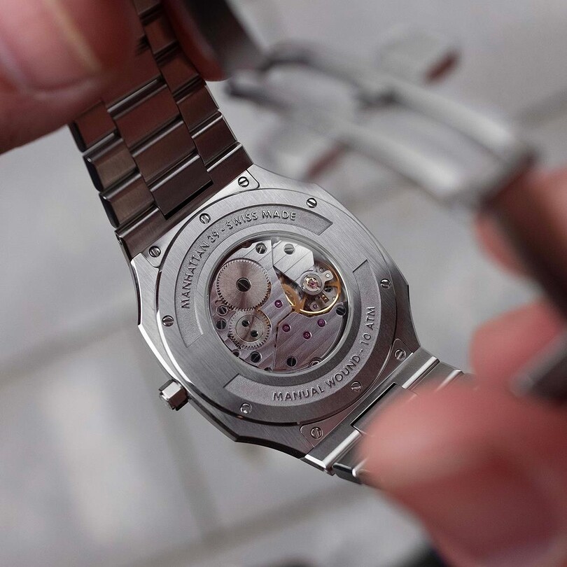 MAEN MANHATTAN 39 ULTRA THIN M4.1.1 Kurmalı (ETA 7001 Elaboré Grade Mekanizmalı Swiss Made) Erkek Kol Saati - Sadece 6.9 mm Kalınlıkta - Thumbnail