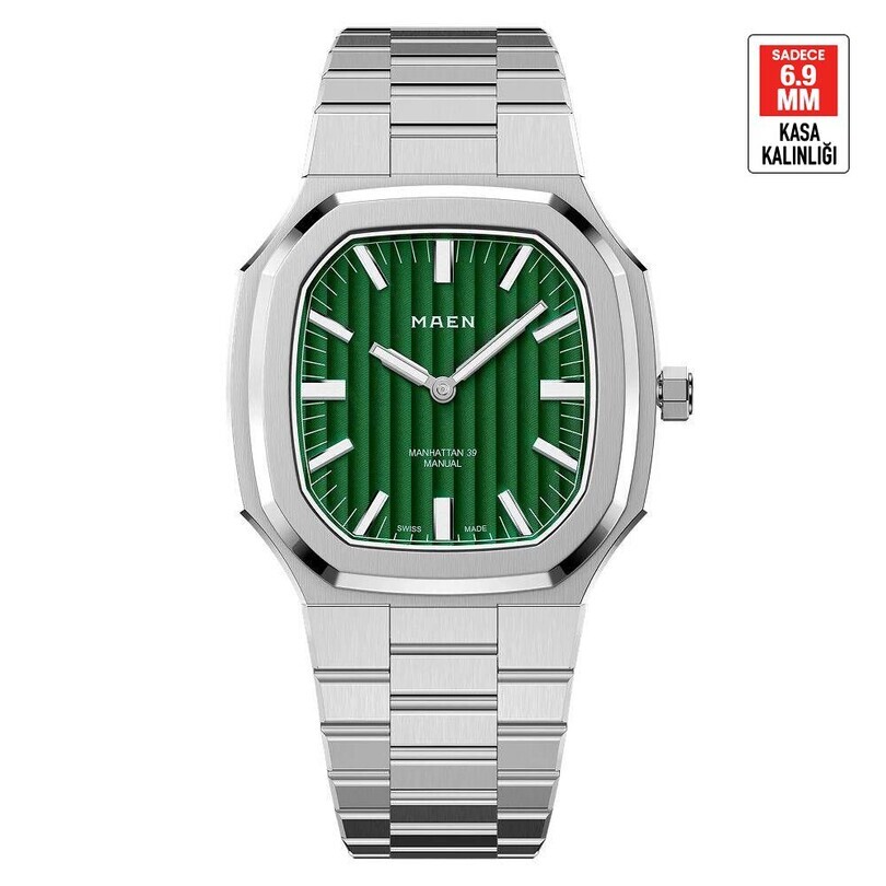 MAEN - MAEN MANHATTAN 39 ULTRA THIN M4.1.1 Kurmalı (ETA 7001 Elaboré Grade Mekanizmalı Swiss Made) Erkek Kol Saati - Sadece 6.9 mm Kalınlıkta