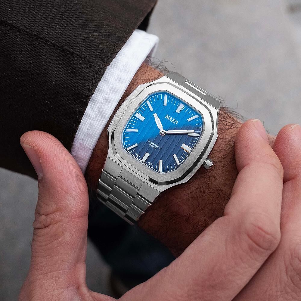 MAEN MANHATTAN 39 ULTRA THIN M4.1.2 Kurmalı (ETA 7001 Elaboré Grade Mekanizmalı Swiss Made) Erkek Kol Saati - Sadece 6.9 mm Kalınlıkta