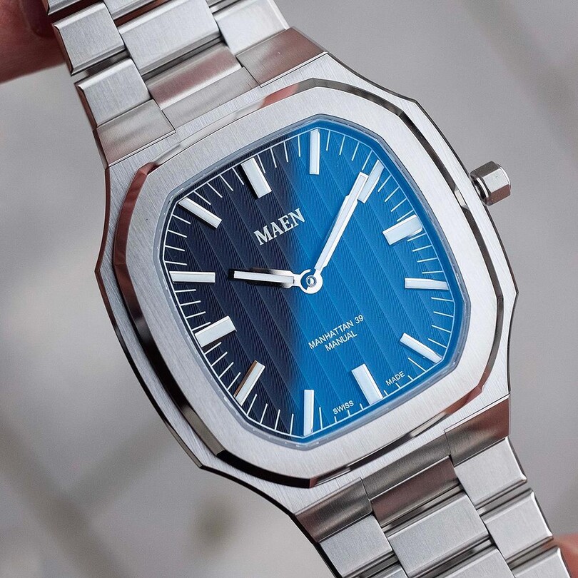 MAEN MANHATTAN 39 ULTRA THIN M4.1.2 Kurmalı (ETA 7001 Elaboré Grade Mekanizmalı Swiss Made) Erkek Kol Saati - Sadece 6.9 mm Kalınlıkta - Thumbnail