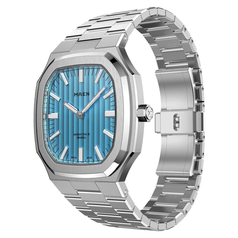MAEN MANHATTAN 39 ULTRA THIN M4.1.3 Kurmalı (ETA 7001 Elaboré Grade Mekanizmalı Swiss Made) Erkek Kol Saati - Sadece 6.9 mm Kalınlıkta - Thumbnail