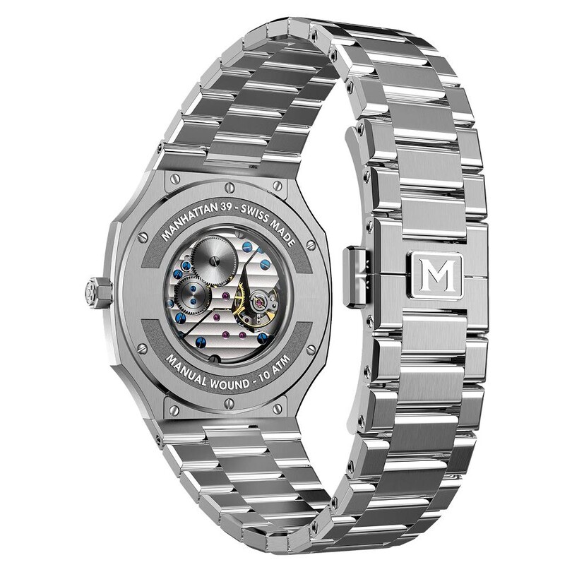 MAEN MANHATTAN 39 ULTRA THIN M4.1.4 Kurmalı (ETA 7001 Elaboré Grade Mekanizmalı Swiss Made) Erkek Kol Saati - Sadece 6.9 mm Kalınlıkta - Thumbnail