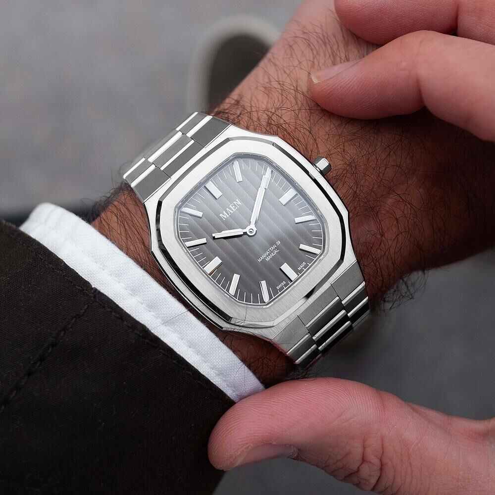 MAEN MANHATTAN 39 ULTRA THIN M4.1.4 Kurmalı (ETA 7001 Elaboré Grade Mekanizmalı Swiss Made) Erkek Kol Saati - Sadece 6.9 mm Kalınlıkta