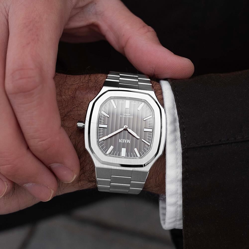 MAEN MANHATTAN 39 ULTRA THIN M4.1.4 Kurmalı (ETA 7001 Elaboré Grade Mekanizmalı Swiss Made) Erkek Kol Saati - Sadece 6.9 mm Kalınlıkta