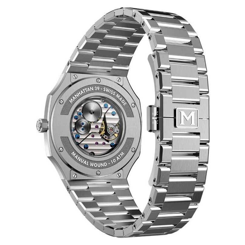 MAEN MANHATTAN 39 ULTRA THIN M4.1.5 Kurmalı (ETA 7001 Elaboré Grade Mekanizmalı Swiss Made) Erkek Kol Saati - Sadece 6.9 mm Kalınlıkta - Thumbnail