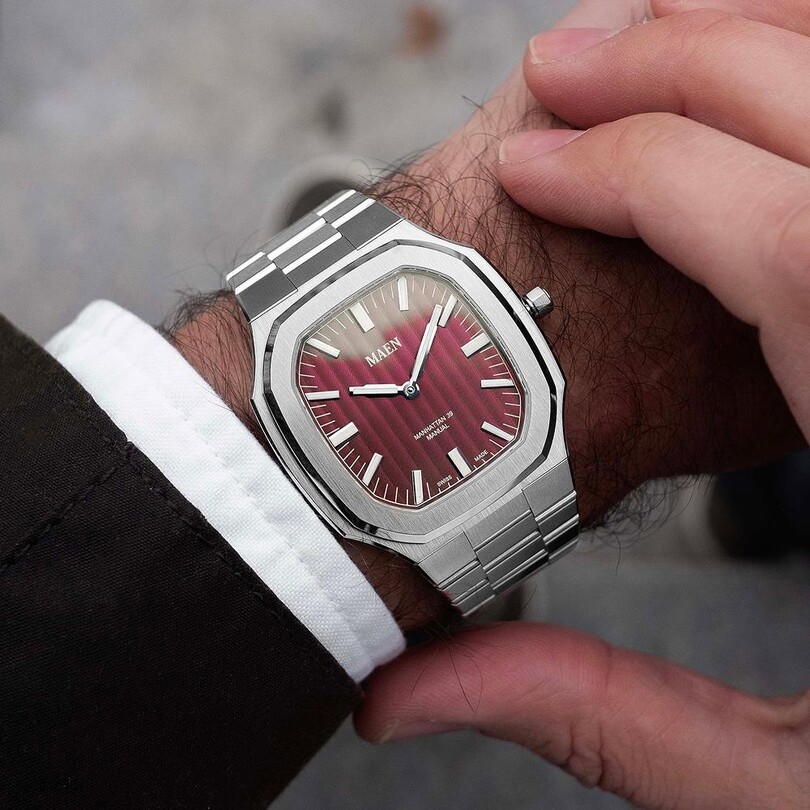 MAEN MANHATTAN 39 ULTRA THIN M4.1.5 Kurmalı (ETA 7001 Elaboré Grade Mekanizmalı Swiss Made) Erkek Kol Saati - Sadece 6.9 mm Kalınlıkta - Thumbnail