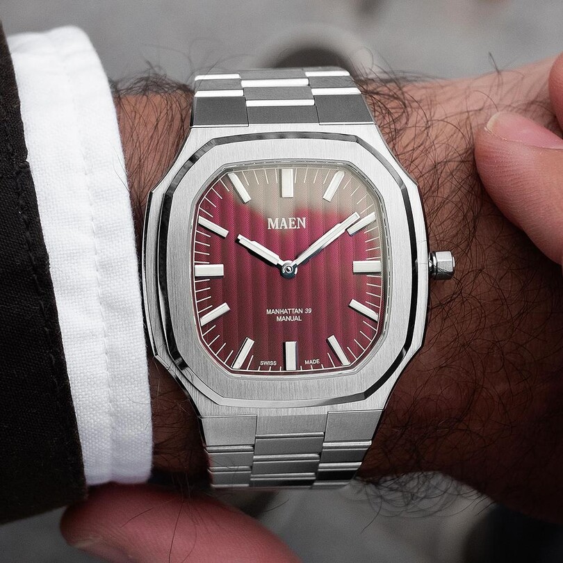 MAEN MANHATTAN 39 ULTRA THIN M4.1.5 Kurmalı (ETA 7001 Elaboré Grade Mekanizmalı Swiss Made) Erkek Kol Saati - Sadece 6.9 mm Kalınlıkta - Thumbnail