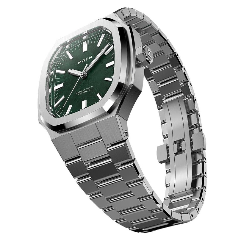 MAEN MANHATTAN 40 MSD.01 Green Jade Stone Otomatik (Sellita SW200-1 Mekanizmalı Swiss Made) Erkek Kol Saati - Thumbnail