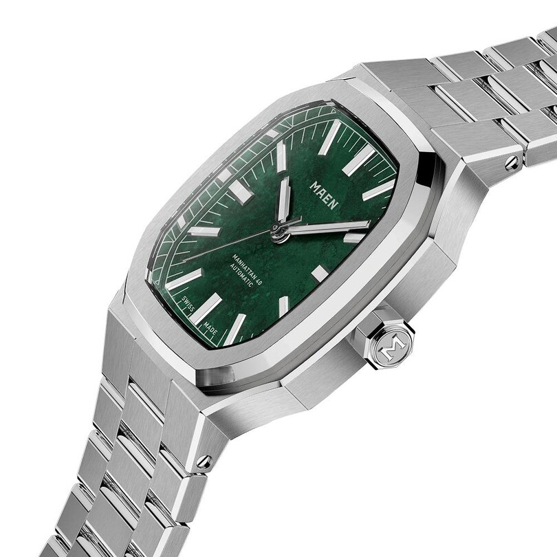 MAEN MANHATTAN 40 MSD.01 Green Jade Stone Otomatik (Sellita SW200-1 Mekanizmalı Swiss Made) Erkek Kol Saati - Thumbnail
