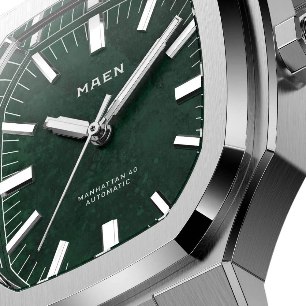 MAEN MANHATTAN 40 MSD.01 Green Jade Stone Otomatik (Sellita SW200-1 Mekanizmalı Swiss Made) Erkek Kol Saati