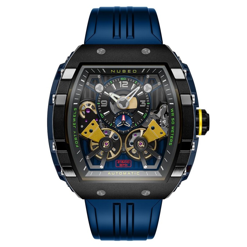 NUBEO - MAGELLAN DOUBLE BARREL AUTOMATIC NB-6100-01 Erkek Kol Saati