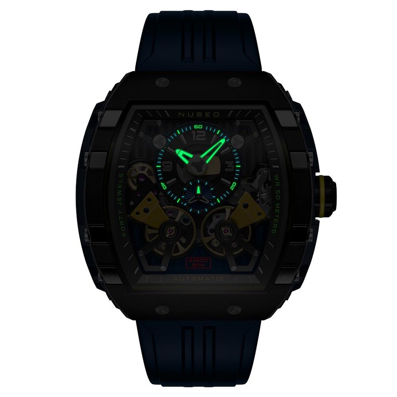  MAGELLAN DOUBLE BARREL AUTOMATIC NB-6100-01 Erkek Kol Saati - Thumbnail