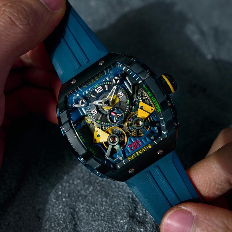  MAGELLAN DOUBLE BARREL AUTOMATIC NB-6100-01 Erkek Kol Saati - Thumbnail