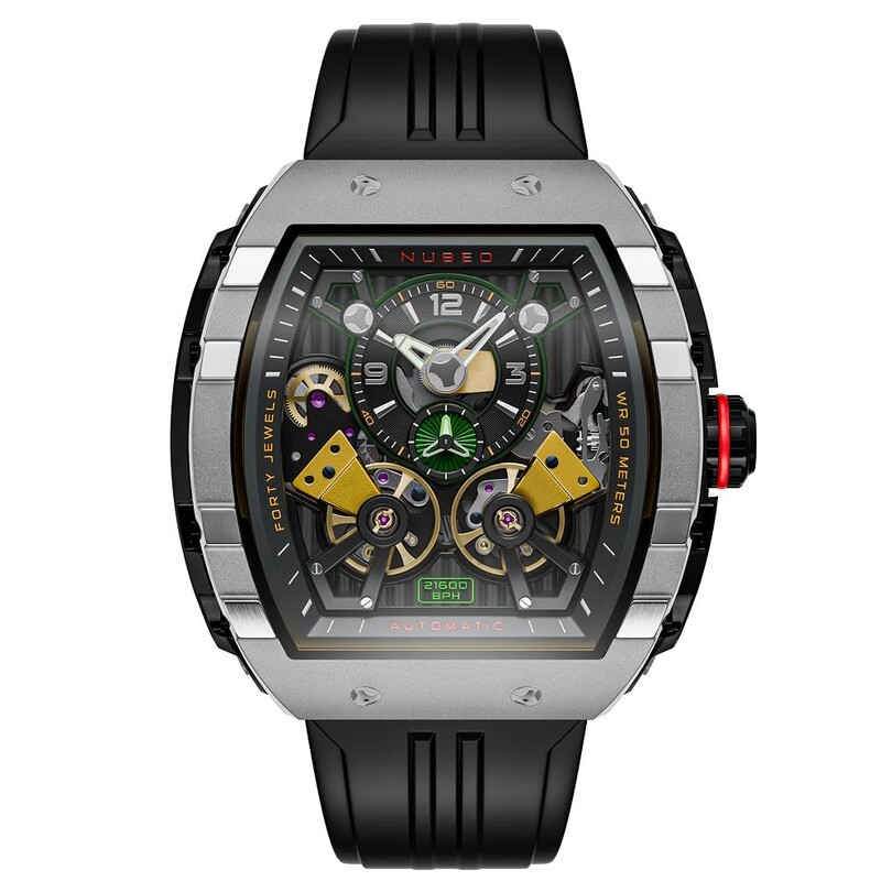 NUBEO - MAGELLAN DOUBLE BARREL AUTOMATIC NB-6100-02 Erkek Kol Saati