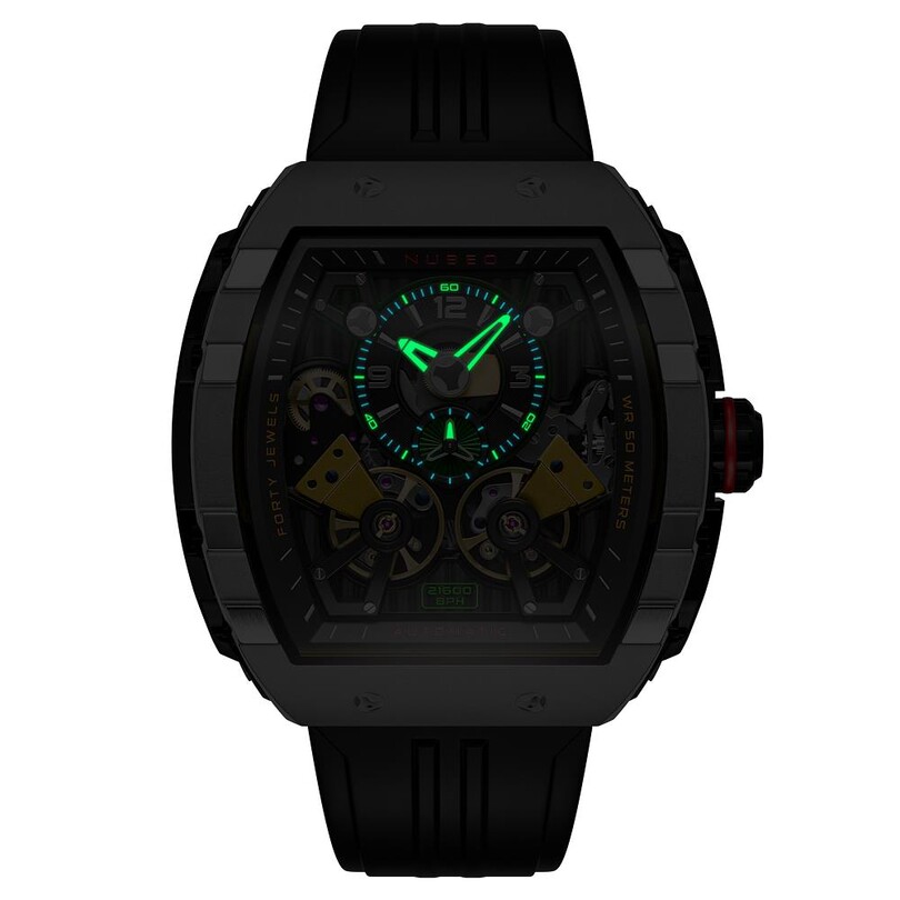  MAGELLAN DOUBLE BARREL AUTOMATIC NB-6100-02 Erkek Kol Saati - Thumbnail