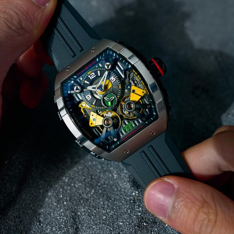  MAGELLAN DOUBLE BARREL AUTOMATIC NB-6100-02 Erkek Kol Saati - Thumbnail