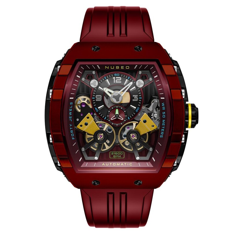 NUBEO - MAGELLAN DOUBLE BARREL AUTOMATIC NB-6100-04 Erkek Kol Saati