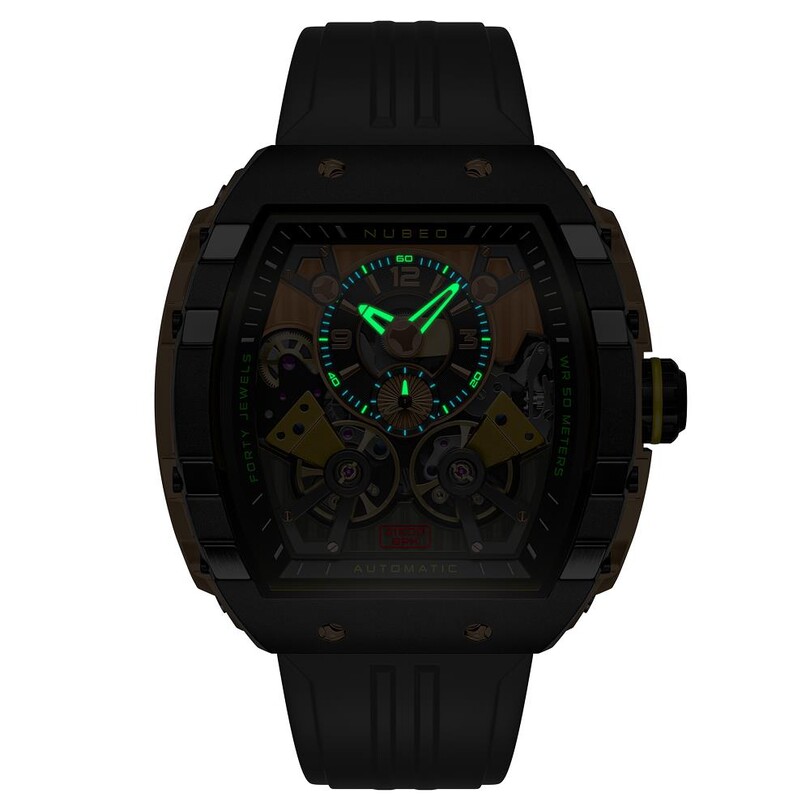  MAGELLAN DOUBLE BARREL AUTOMATIC NB-6100-06 Erkek Kol Saati - Thumbnail