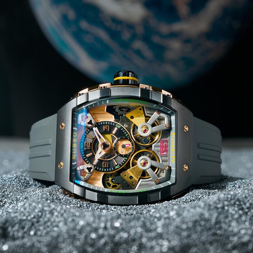  MAGELLAN DOUBLE BARREL AUTOMATIC NB-6100-06 Erkek Kol Saati - Thumbnail