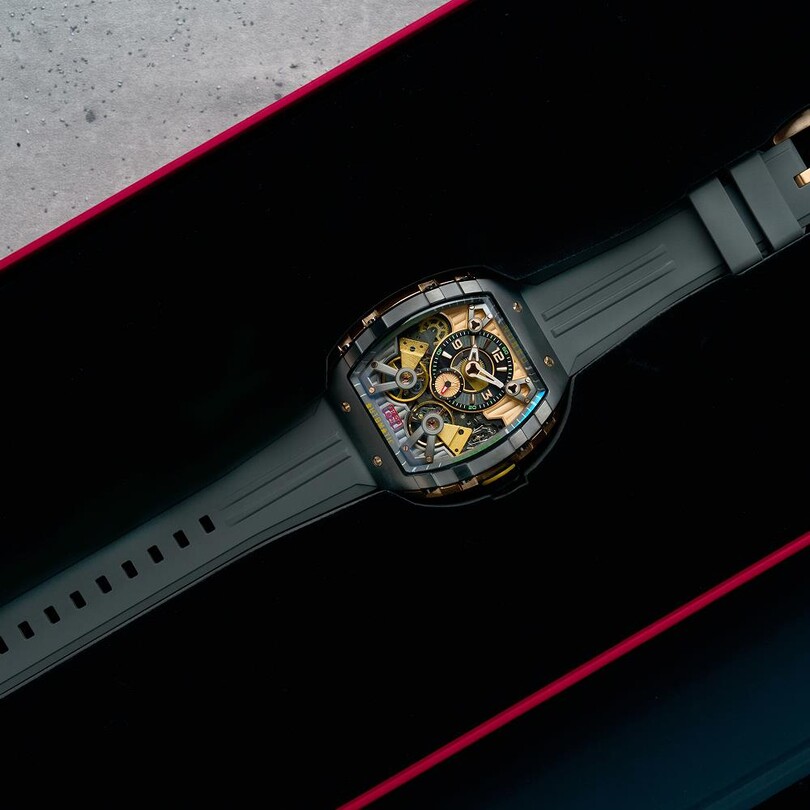  MAGELLAN DOUBLE BARREL AUTOMATIC NB-6100-06 Erkek Kol Saati - Thumbnail