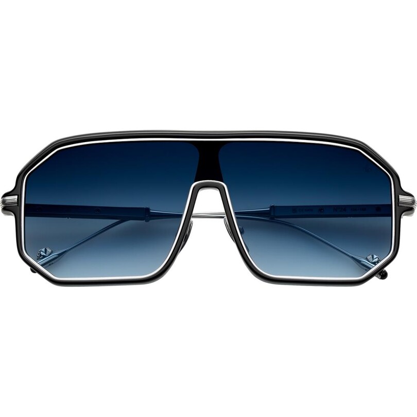 PHILIPPE V - Philippe V N24 Siyah Gümüş Lacivert Titanyum Unisex Güneş Gözlüğü
