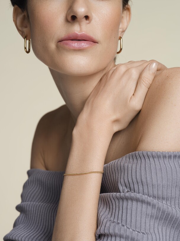 Rosefield JBFCG.J597 İnce Zincir Çelik Bileklik - Thumbnail