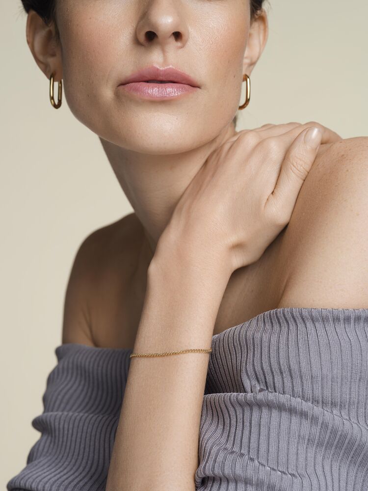 Rosefield JBFCG.J597 İnce Zincir Çelik Bileklik