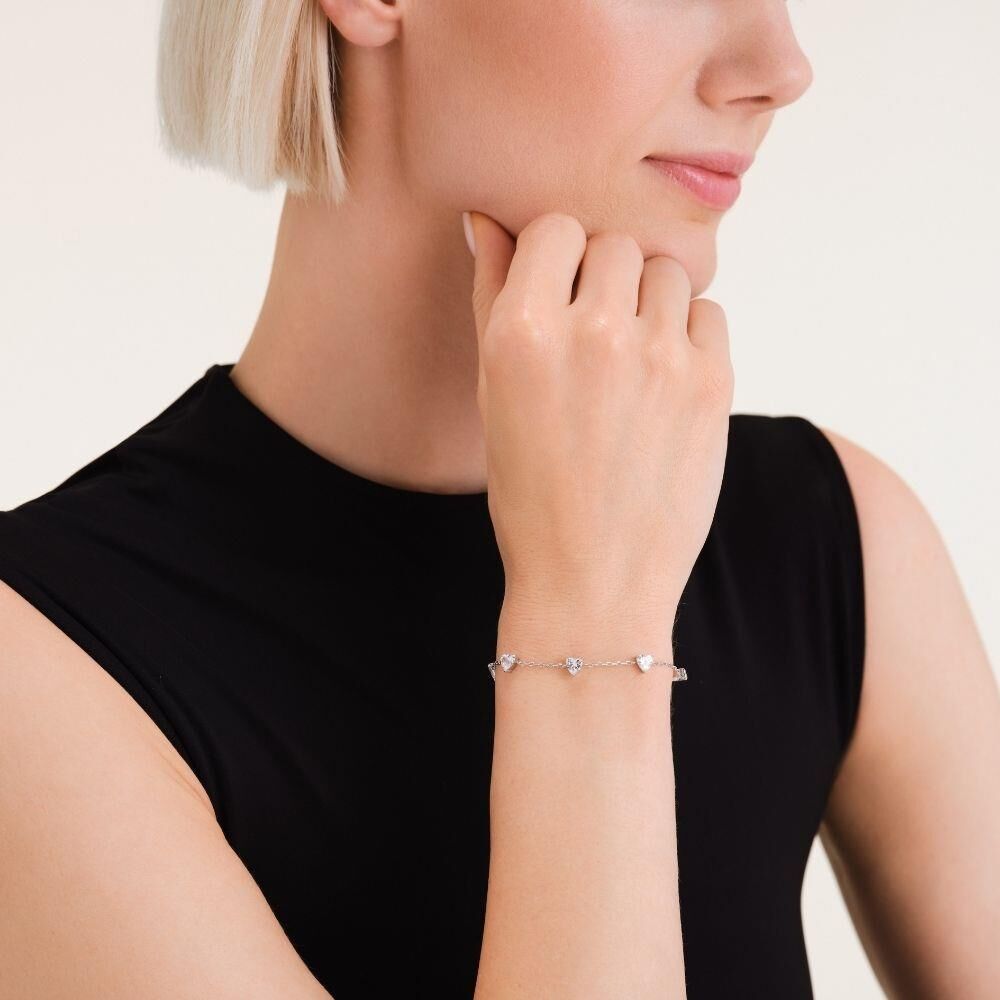 Rosefield JBRHS.J1014 Sıra Kalp Çelik Bileklik