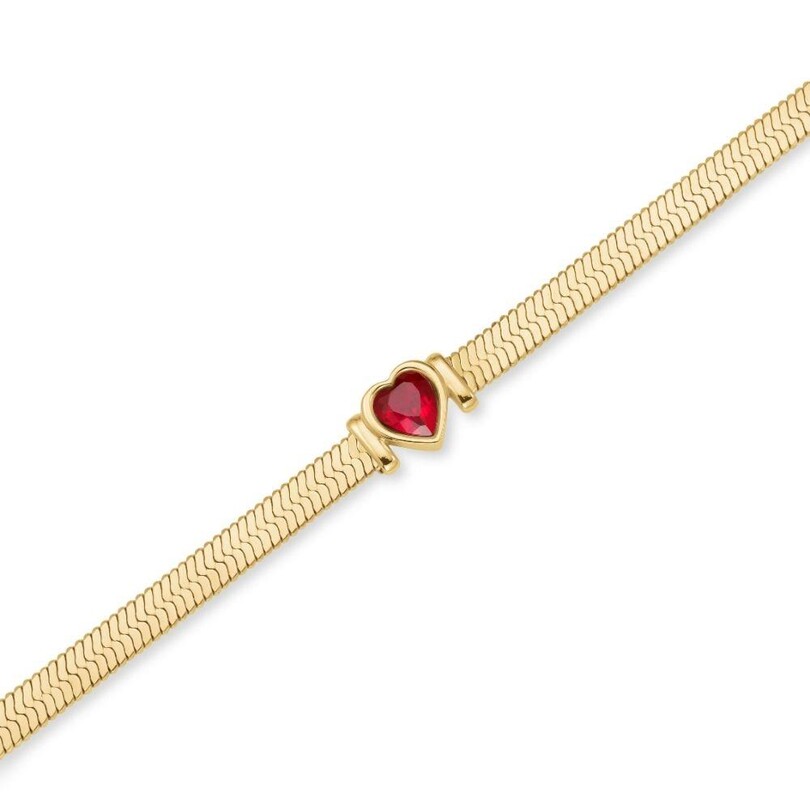 Rosefield JBSRG.J1012 Yılan Kalp Çelik Bileklik - Thumbnail