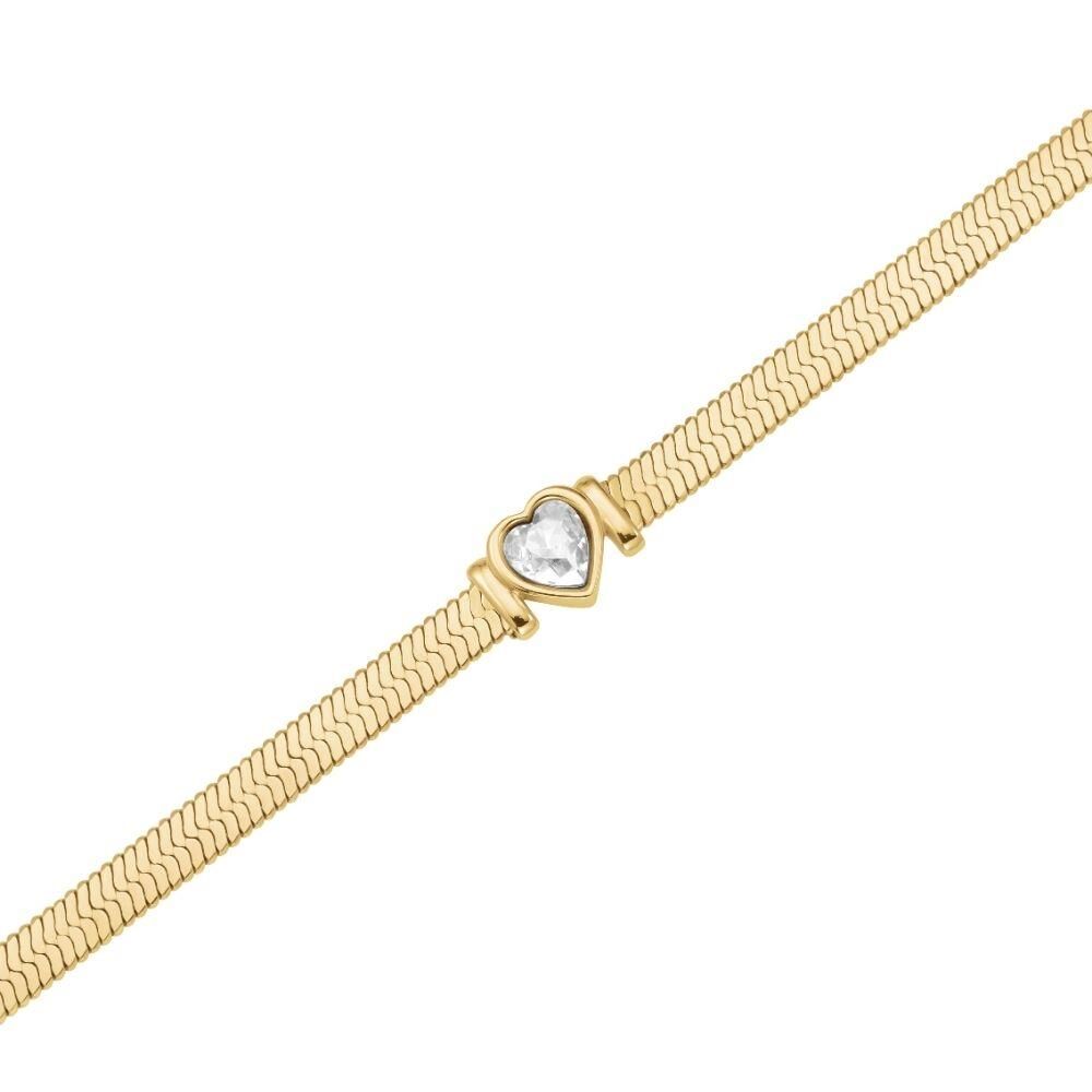 Rosefield JBSWG.J1010 Yılan Kalp Çelik Bileklik