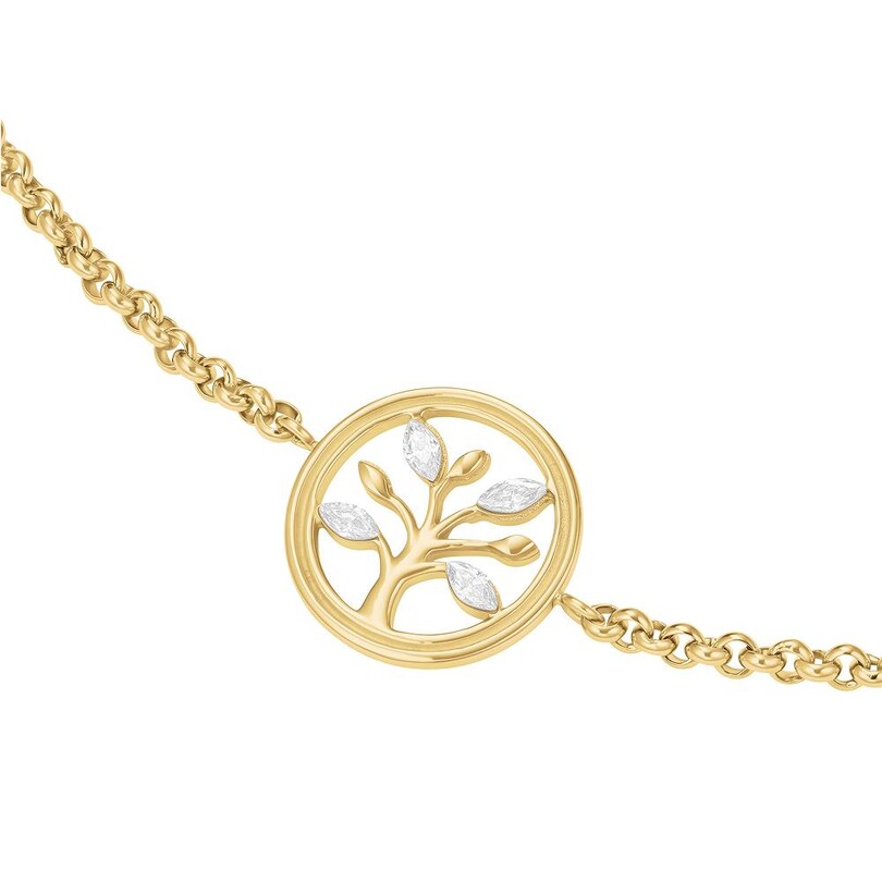 Rosefield JBTLG.J1318 Altın Renk Hayat Ağacı Çelik Bileklik - Thumbnail